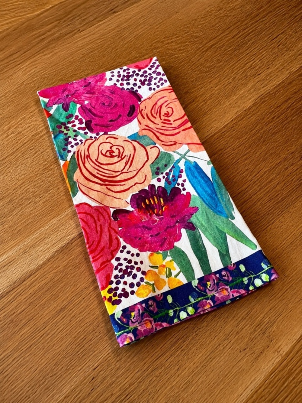 ANTHROPOLOGIE Bridgette Thornton Floral Dish Towel NWT Cottagecore Kitchen Decor - Picture 12 of 15